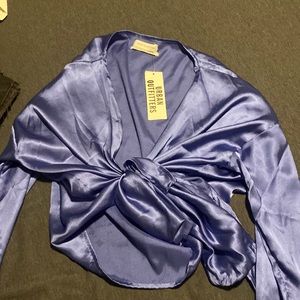 Urban outfitters silk tie top